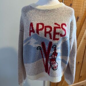 Cozy Oversized Apres Ski Sweater, L